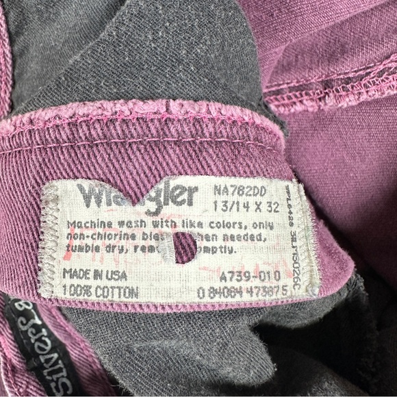 Wrangler Silverlake 90s western Pink purple Denim jean high rise‎ bareback mom - Picture 5 of 13
